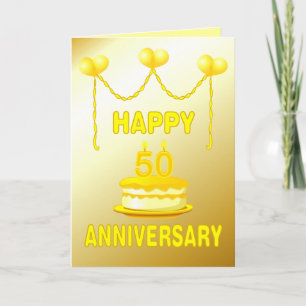 Carte Anniversaire du Mariage d'or