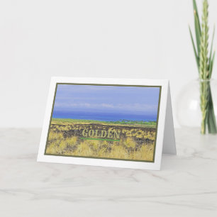 CARTE ANNIVERSAIRE DU MARIAGE D'OR/PHOTO BIG ISLAND COUN