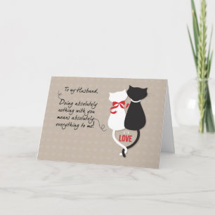 Carte Anniversaire du Mariage du mari Chats noirs et bla