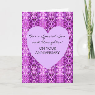 Carte Anniversaire du Mariage personnalisé de Heart Son 