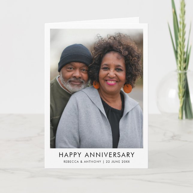 Carte Anniversaire du Mariage photo (Devant)