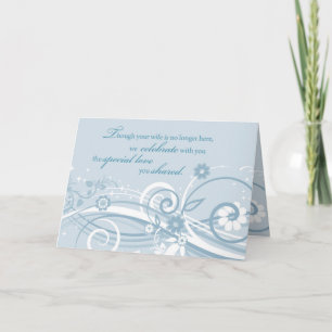 Carte Anniversaire du Mariage veuf après la perte du Blu