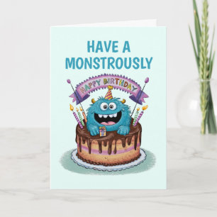 Carte Anniversaire du mignon Monster