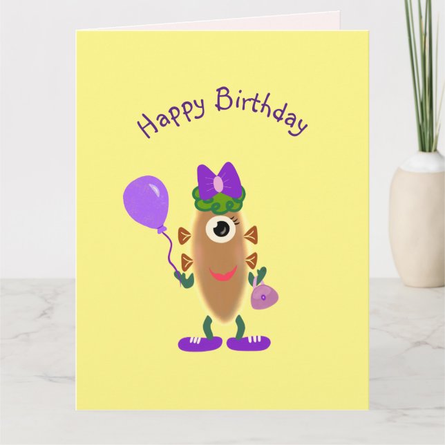 Carte Anniversaire du monstre de la pomme de terre (Devant)