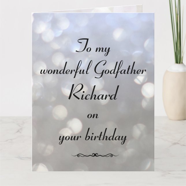 Carte Anniversaire du parrain personnalisé (Devant)