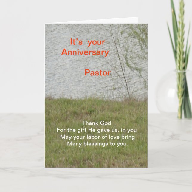 Carte Anniversaire du pasteur (Devant)