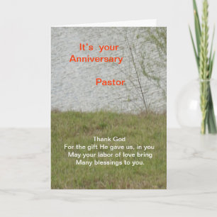 Carte Anniversaire du pasteur