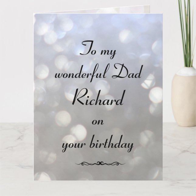Carte Anniversaire du père personnalisé (Devant)