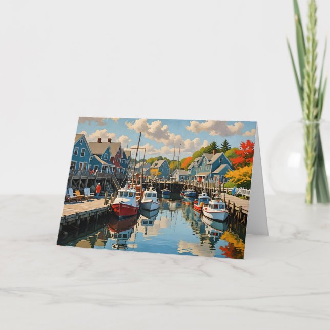 Carte Anniversaire Du Petit Village De Pêcheurs (Devant)