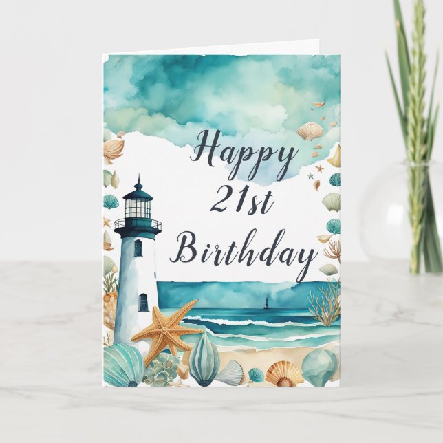 Carte Anniversaire du phare nautique (Devant)