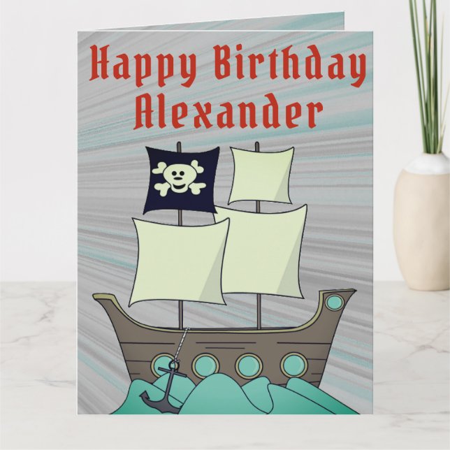 Carte Anniversaire du Pirate (Devant)
