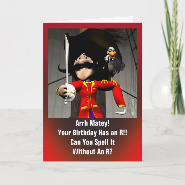 Carte Anniversaire du Pirate (Devant)