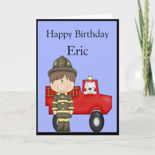 Carte Anniversaire du pompier