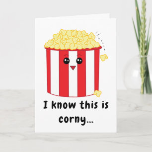 Carte Anniversaire du Popcorn mignon