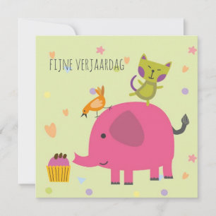 carte anniversaire du poulet et du cupcake