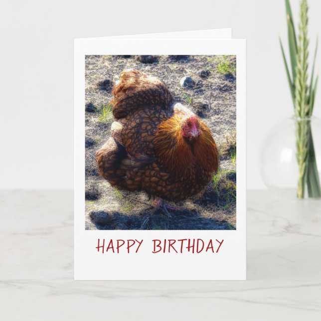 Carte Anniversaire du poulet farci (Devant)