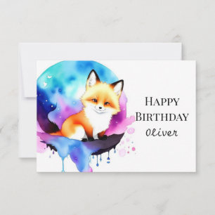 Carte Anniversaire du renard majestueux