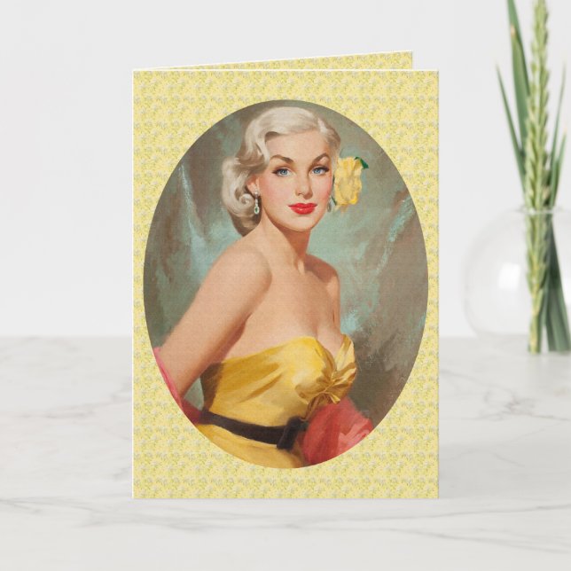 Carte Anniversaire du Retro des années 1950 (Devant)