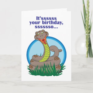 Carte Anniversaire du serpent