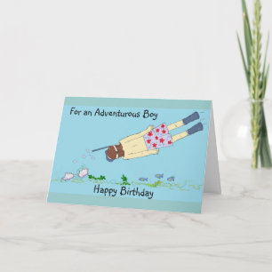Carte Anniversaire du snorkeling