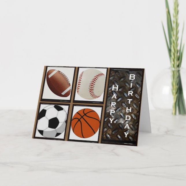 Carte Anniversaire du sport (Devant)