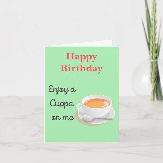 Carte Anniversaire du Thé-Amour de Cuppa (Devant)