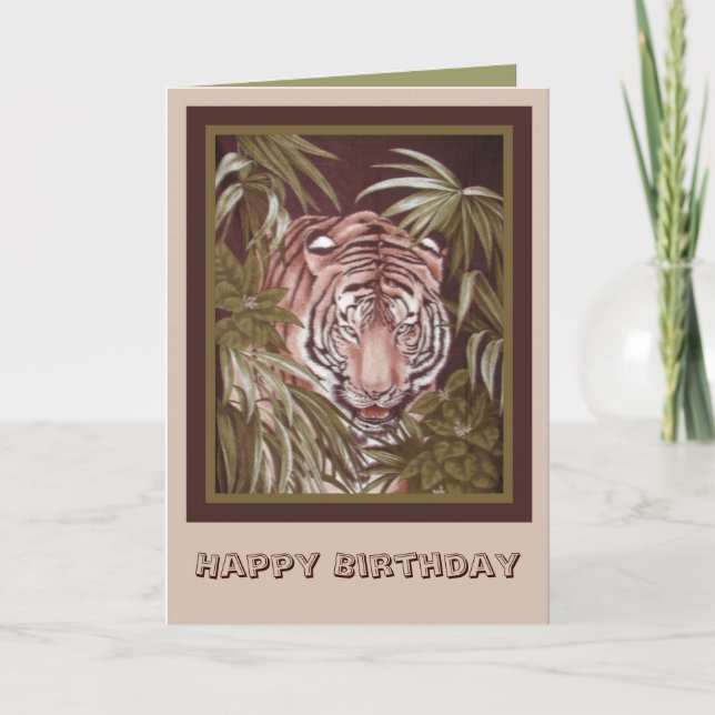 Carte Anniversaire du Tigre (Devant)