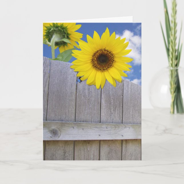 Carte Anniversaire du tournesol (Devant)