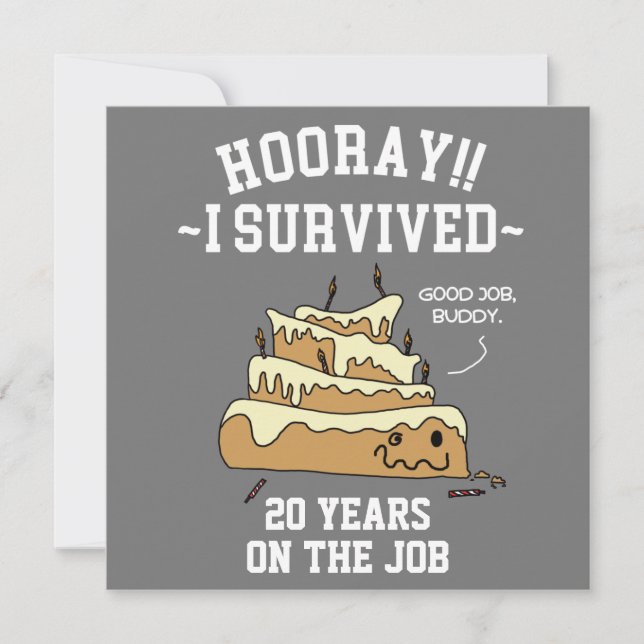 Carte Anniversaire du travail d'appréciation des employé (Devant)