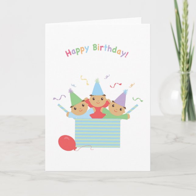 Carte Anniversaire du Triplet (Devant)