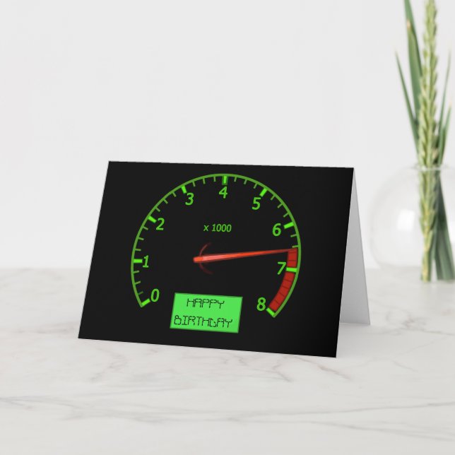Carte Anniversaire Du Ventilateur De Voiture De Co (Devant)