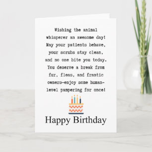 Carte Anniversaire du vétérinaire