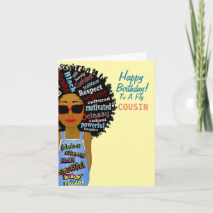 Carte Anniversaire du vol afro-américain Cousin