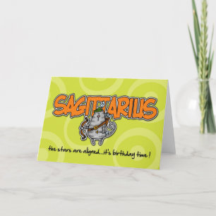 Carte Anniversaire du Zodiac - Sagittarius