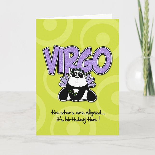 Carte Anniversaire du Zodiac - Vierge (Devant)