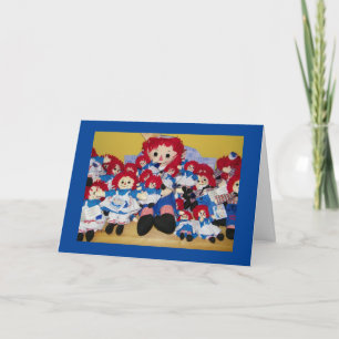 CARTE **ANNIVERSAIRE D'UN AN** DE RAGGEDY ANN