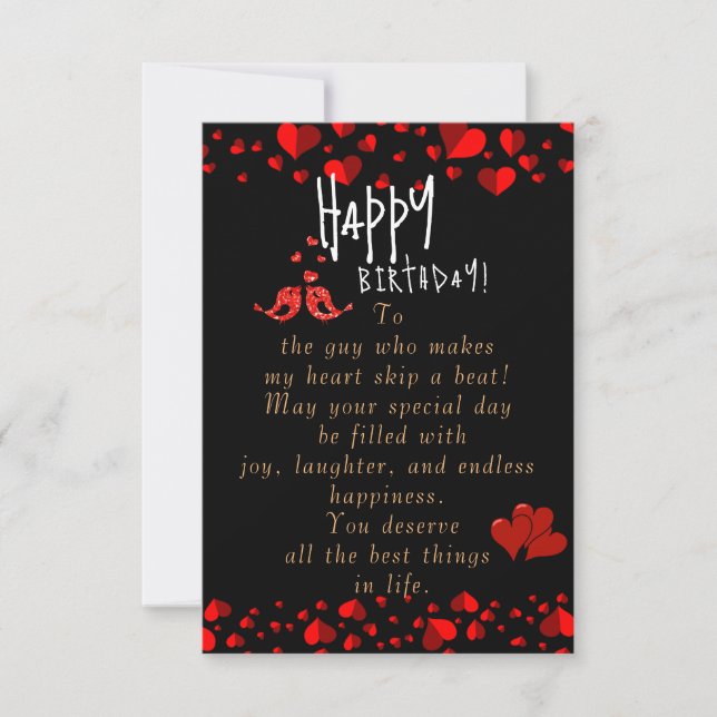 Carte anniversaire écrasant (Devant)