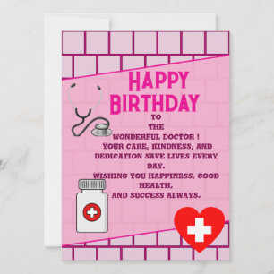 Carte Anniversaire élégant d'un médecin