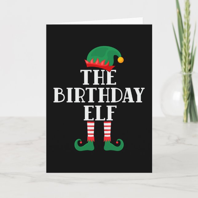 Carte Anniversaire Elf drôle Noël (Devant)