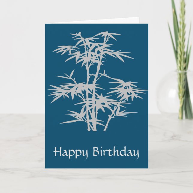 Carte Anniversaire en bambou de conception de Japonais (Devant)