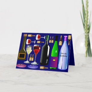 Carte Anniversaire en bouteille