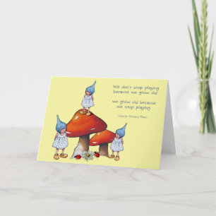 Carte Anniversaire en croissance, Art Imaginaire : Gnome