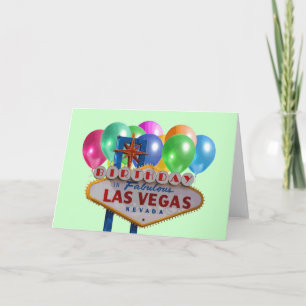 CARTE ANNIVERSAIRE EN FABULOUS LAS VEGAS CARD