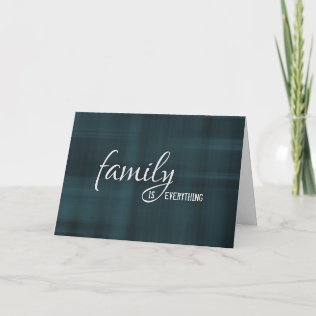 Carte anniversaire en plaid bleu et noir pour gendre (Devant)