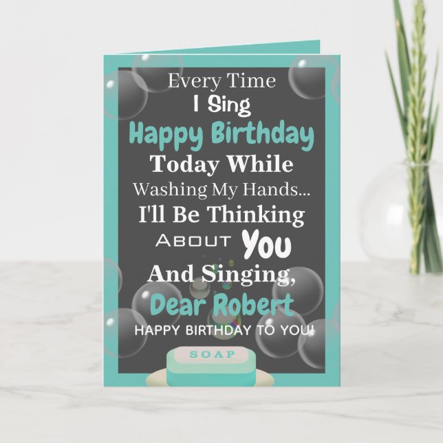 Carte Anniversaire en quarantaine Personnalisé (Devant)