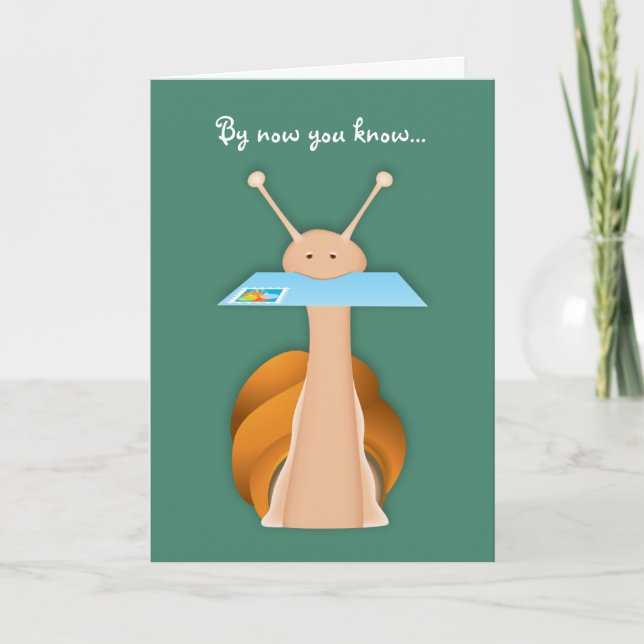 Carte Anniversaire en retard (Devant)