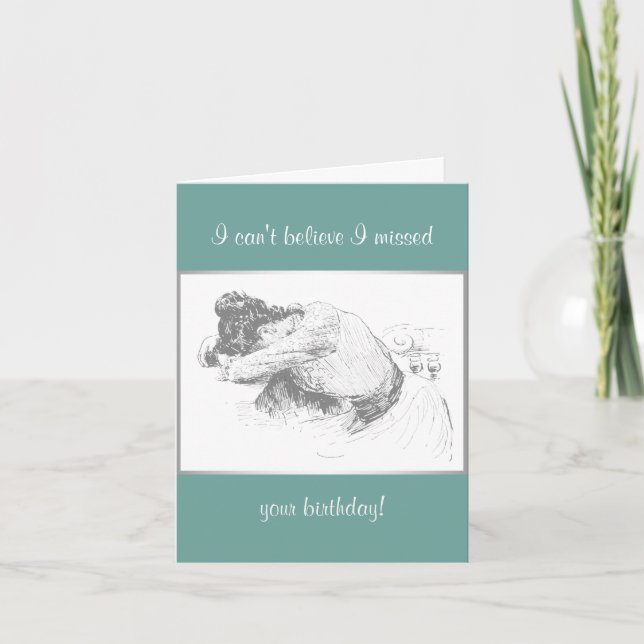 Carte Anniversaire en retard (Devant)