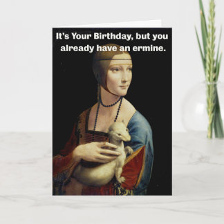 Carte Anniversaire - Ermine