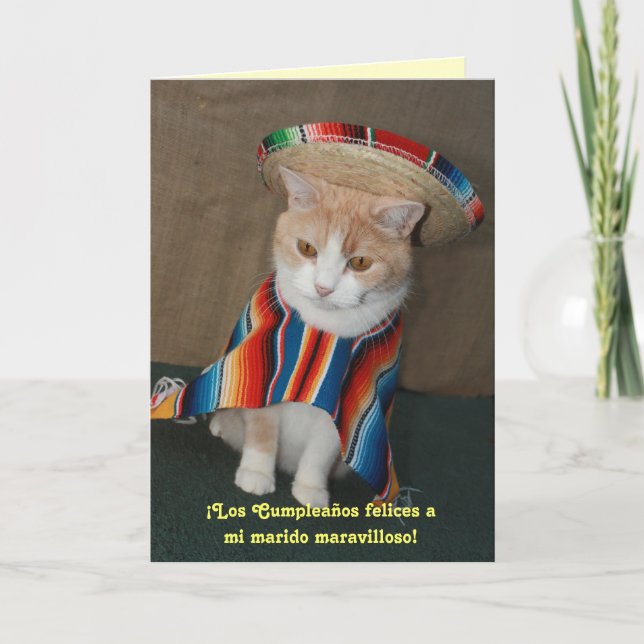 Carte Anniversaire espagnol pour mari (Devant)