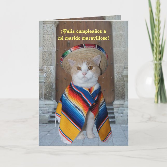 Carte Anniversaire espagnol pour mari (ou ami) (Devant)